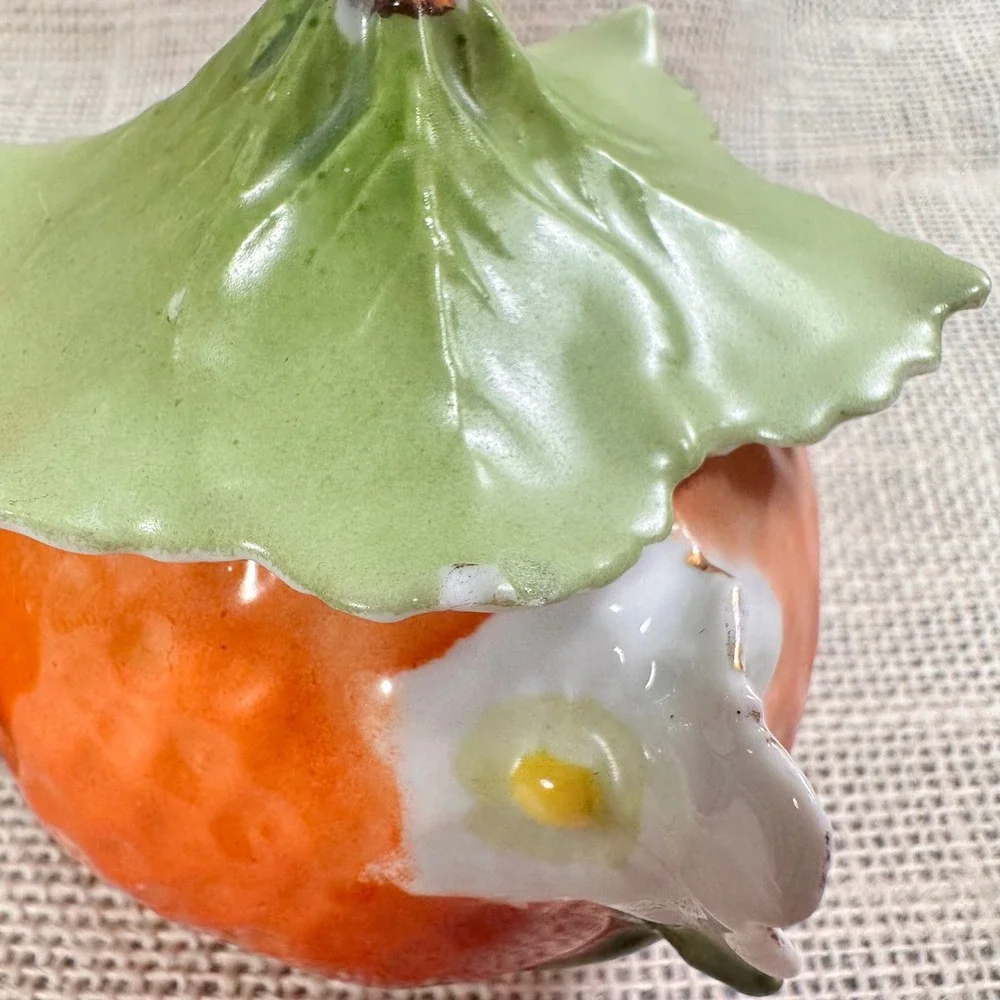 Royal Bayreuth Strawberry Creamer Sugar Bowl Set Vintage Porcelain Figural READ